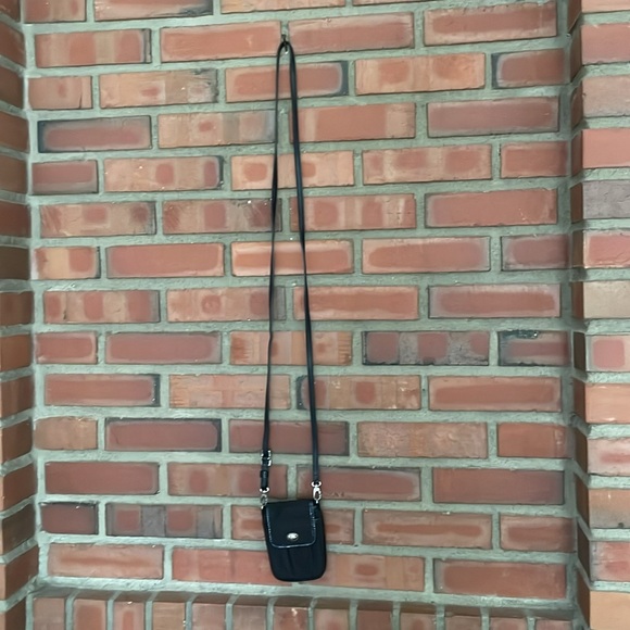 Brighton vintage nylon bag button front sterling silver details - Picture 9 of 10